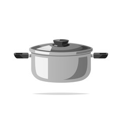 Cooking pot vector isolated illustration