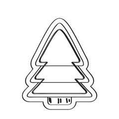 Gingerbread with a christmas tree shape. Vector illustration design