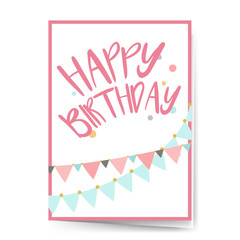 Happy birthday card design vector