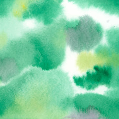 Fototapeta na wymiar Abstract green watercolor stain texture