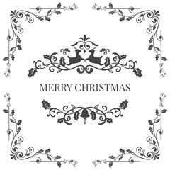 Merry Christmas badge design vector