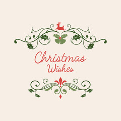 Obraz premium Christmas Wishes card design vector
