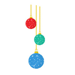 Christmas ball icon in flat style isolated vector illustration on white transparent background. Christmas tree ball icon vector.