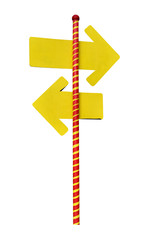 Fantasy street sign isolated on white background.