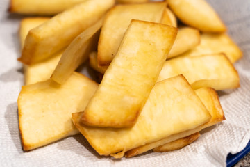 tast Nigerian Fried yams snack ready to serve