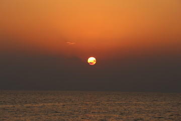 sunset over the sea