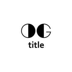 og logo. vector business symbol. brand concept. text logotype. joint letters o, g