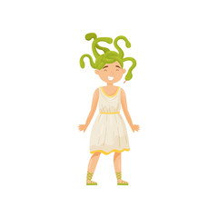 Medusa Gorgon, mythical creature, element of greek mythology vector Illustration on a white background