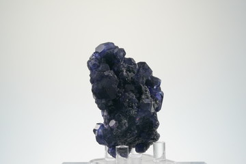 Fluorit, Dunkelblau, Kristall, Gruppe, Stufe, Mineral, Edelstein, Fujian, China