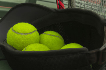 tennis ball in tennis court