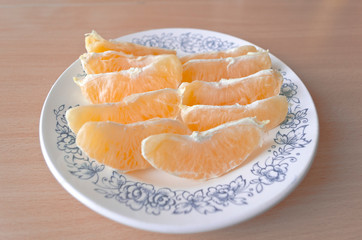 slices of orange on plate