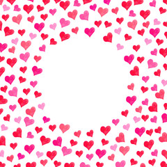  Postcard Valentine's Day Hearts Watercolor Day Congratulation Invitation Holiday Lovers Love Feelings