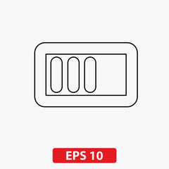 Icon full charge level. Vector