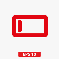 Icon low charge. Vector
