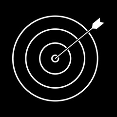 Darts target icon, vector illustration, flat style