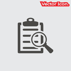 Check list board icon isolated sign symbol and flat style for app, web and digital design. Vector illustration.