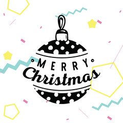 Merry Christmas typography.