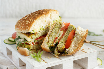 Healthy vegetarian burger