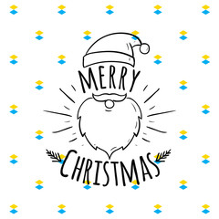 Merry Christmas typography.