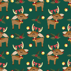 Christmas holiday season seamless pattern.