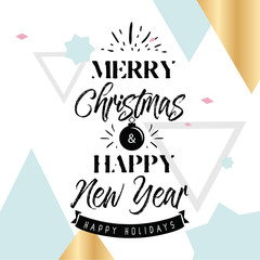 Merry Christmas typography.