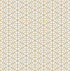 Seamless abstract pattern based on japanese ornament Kumiko with average thickness lines.
