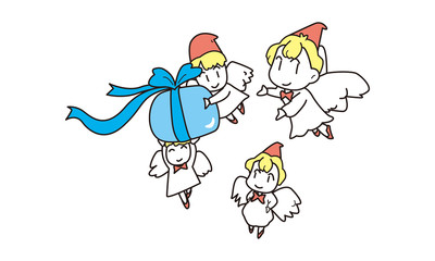 贈り物を届ける天使1