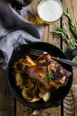 Pork knuckle with beer