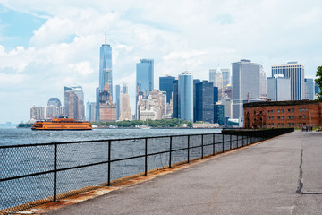Fototapeta na wymiar Skyline of Downtown of Manhattan in New York