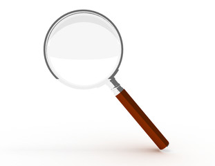 3d magifying glass concept