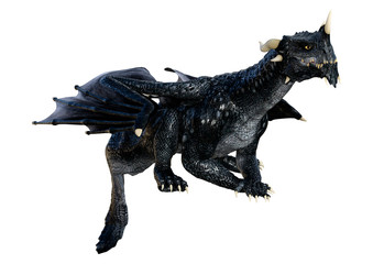 Fototapeta premium 3D Rendering Fairy Tale Dragon on White