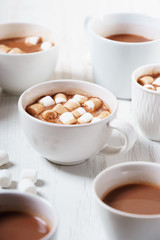 hot chocolate drinks in white cup