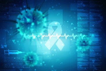 3d rendering Virus bacteria cells background