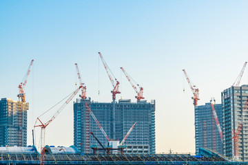高層ビルの建設工事 Construction work of high-rise building