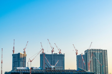 高層ビルの建設工事 Construction work of high-rise building