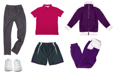 
Sport female collage isolated on white background