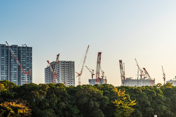 高層ビルの建設工事 Construction work of high-rise building
