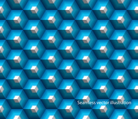 blue hexa cubes