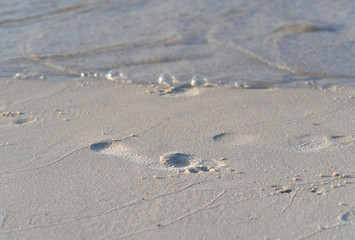 12 JULY 2018 - OSTROW, POLAND: Polish Baltic sea during summer