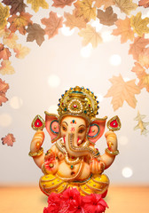 Lord Ganesha with Blurred bokeh background