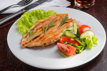 Tasty grilled chicken fillet