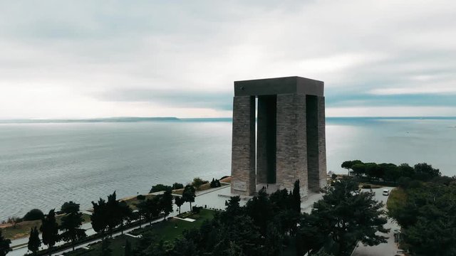 The &Ccedil;anakkale Martyrs' Memorial is a war memorial commemorating the service of about 253,000 Turkish soldiers who participated at the Battle of Gallipoli.