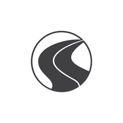 simple street way circle logo 