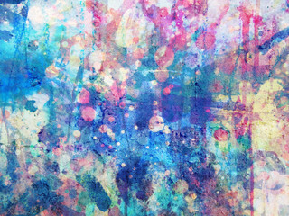 Abstract Textured and Painted Colorful Background