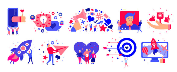 Fototapeta premium Marketing Icons Set
