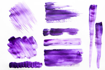 Brush strokes with watercolor paint on paper Brush strokes with watercolor paint on paper