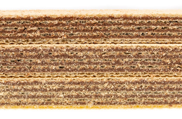 puff waffle on white background