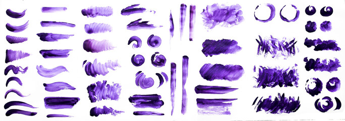 Brush strokes with watercolor paint on paper Brush strokes with watercolor paint on paper