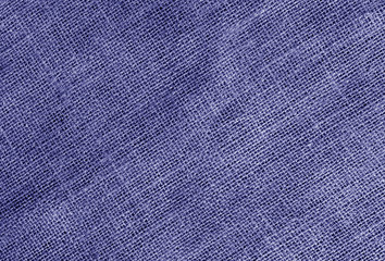 Linen cloth texture in blue color.