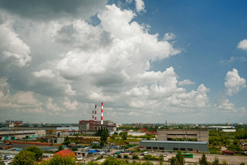 Tyumen, Russia - July 28, 2016: City Energy and Warm Power Factory